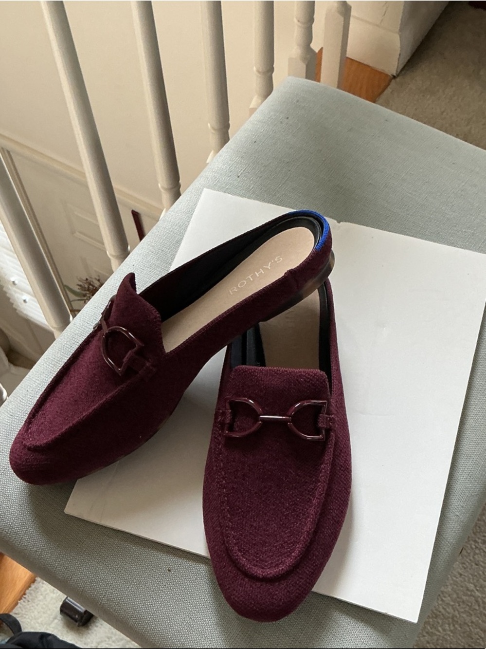 Rothy's Women's Burgundy Slip-On Loafer Mule